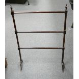 Victorian Mahogany Small Towel Rail: