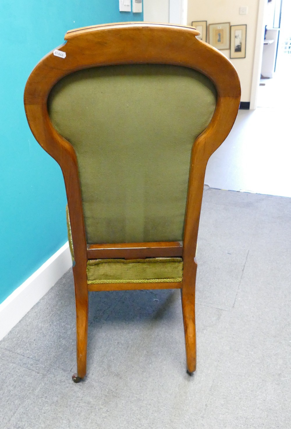 Victorian Walnut framed prayer chair: - Image 3 of 3