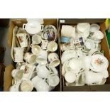 A mixed collection of items to include: Commemorative Novelty & similar mugs, un decorated china etc