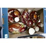 A collection of Carltonware Rouge Royale items to include: Handled dishes, bowls, Coffee Cups &