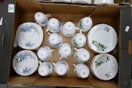 A collection of Royal Osborne & Royal Standard Floral Decorated Tea Ware:
