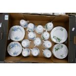 A collection of Royal Osborne & Royal Standard Floral Decorated Tea Ware: