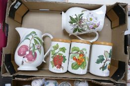 A collection of Portmeirion Pomona & Botanical Patterned Storage Jars & Water Jugs: