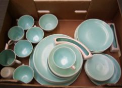 A collection of Poole pottery tea and dinner ware: (1 tray).