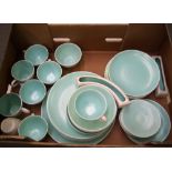 A collection of Poole pottery tea and dinner ware: (1 tray).