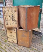 A group of 4 vintage tea chests (4).