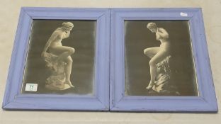 Pair Re Framed Early 20th Century Photographs with classical imagery(2)