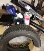 Car parts: tyre, batteries, filters etc.