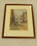Mary Morton 'Guildford' Watercolour, signed & dated 1925, in a glazed frame, frame size 41 x 33cm