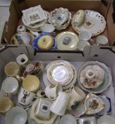 A collection of ceramic crested/souvenir ware: (2 trays).