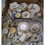 A collection of ceramic crested/souvenir ware: (2 trays).