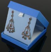 Sterling Silver pair of Chandelier earrings : QVC brand new & boxed, 11.4g.