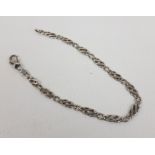 Silver ladies bracelet, 4.6g: