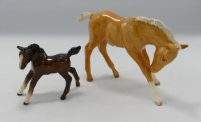 Beswick Palomino Large Foal 947: together with Foal 996(2)