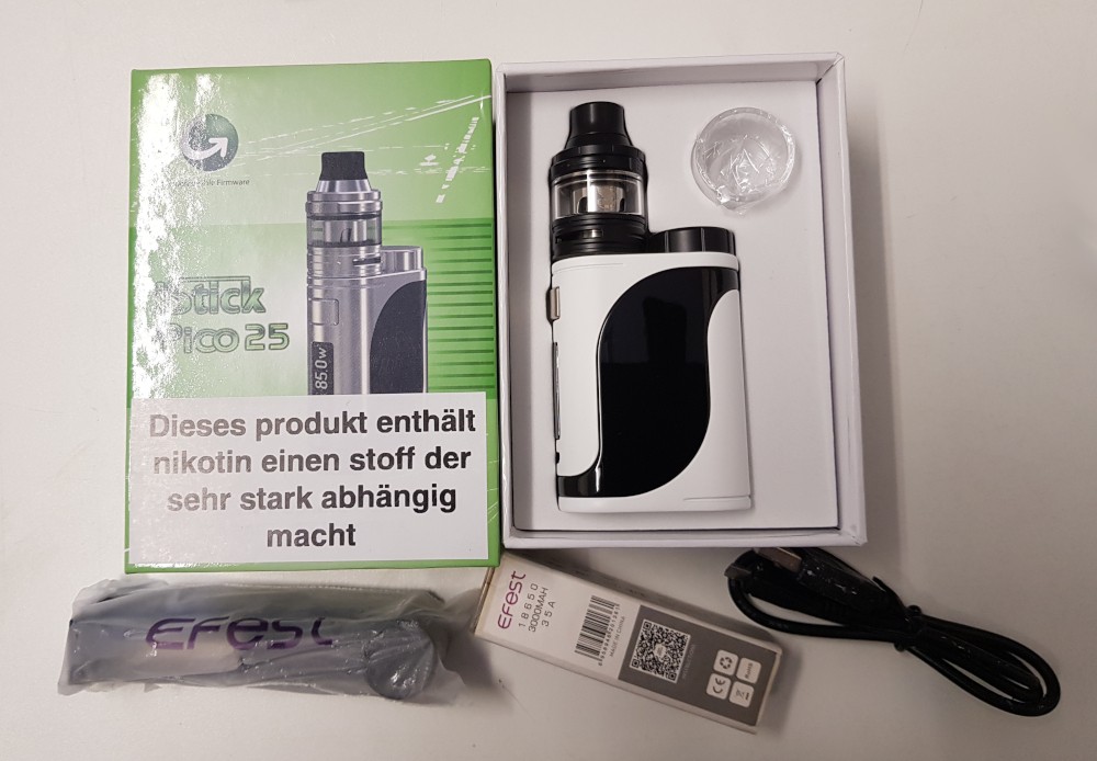 A quantity of Eleaf IStick Pico 25 Vaping Kits: (approx 20).