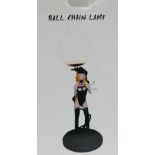 Large Boxed Erotic Academy Ball & Chain Titled Table Lamp: