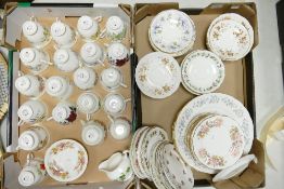 A large collection of Colclough Floral Decorated Tea & Dinner Ware: (two trays)