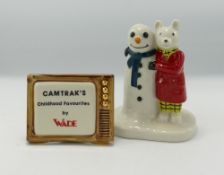 Wade Rupert and The Snowman Figure: together with Camtraks Counter Top advertising plaque(2)
