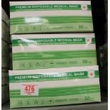 A large quantity of disposable medical masks (500):