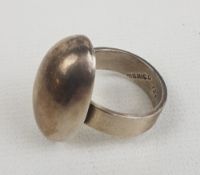 Ladies solid silver costume ring, size S/T, 11.9g:
