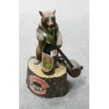 Plastic Grizzly Beer Adverting figure: height 40cm