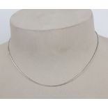 Silver 16 inch necklace, 3.39g: