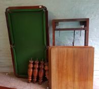 Edwardian mahogany metamorphic snooker/dining table: with slate bed.