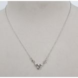 Silver pendant & 19" necklace, 2.7g: