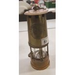 Eccles Brass Type 6 safety/miners lamp: