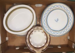 A mixed collection of ceramic plates: Minton Antoinette x 2, Royal Doulton Old Colony x 2,