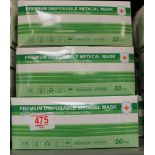 A large quantity of disposable medical masks (500):