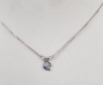 Silver 16? necklace with playboy pendant, 4.1g: