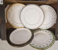 A collection of Royal Doulton dinner plates: 4 x Belmont pattern, 5 x Angelique pattern, 2 x