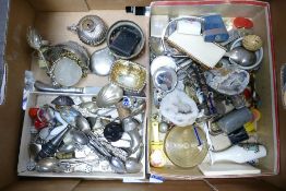 A mixed collection f items to include: Pocket Watches, Pens, Silver plated items etc