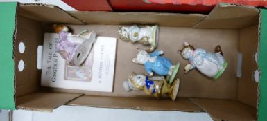 A collection of Beatrix Potter Figures to include: unfinished & damaged Tom Kitten, damaged BP2