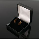 9ct gold Pair of Annie Taggart Gobi Fish earrings:, QVC brand new & boxed, 2.8g.