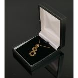 9ct gold Filigree circle pendant :with 18? necklace, QVC brand new & boxed, 2g.