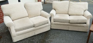 Two Modern Fabric Two Seater Settee's:
