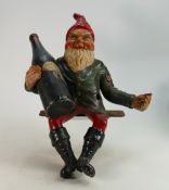 Early 20th Century Large Benskins Brewery Watford Advertising Ruberoid Gnome Figure: repair