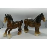 Beswick 818 Shire Horse & Cantering Shire 975(2)