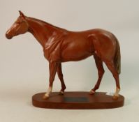 Beswick Connoisseur Racehorse Grundy on wood base 2558: