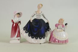 3 x Royal Doulton Figures: Includes large figure Lisa HN2310, smaller figures Cookie HN2310 & Sophie