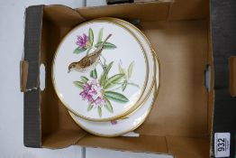 A collection of Spode Bird Theme Cabinet Plates: