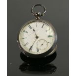 Silver pocket watch Elgin Watch Co: