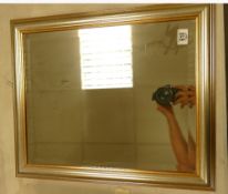Modern Bevel Edged Wall Mirror: frame size 60cm x 50cm