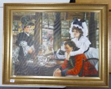 Large James Jacques Joseph Tissot Framed Print: frame size 76cm x 96cm