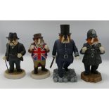 Robert Harrop Doggie People Bulldog figures: Winston,John Bull, Allo Allo, Peeler(4)