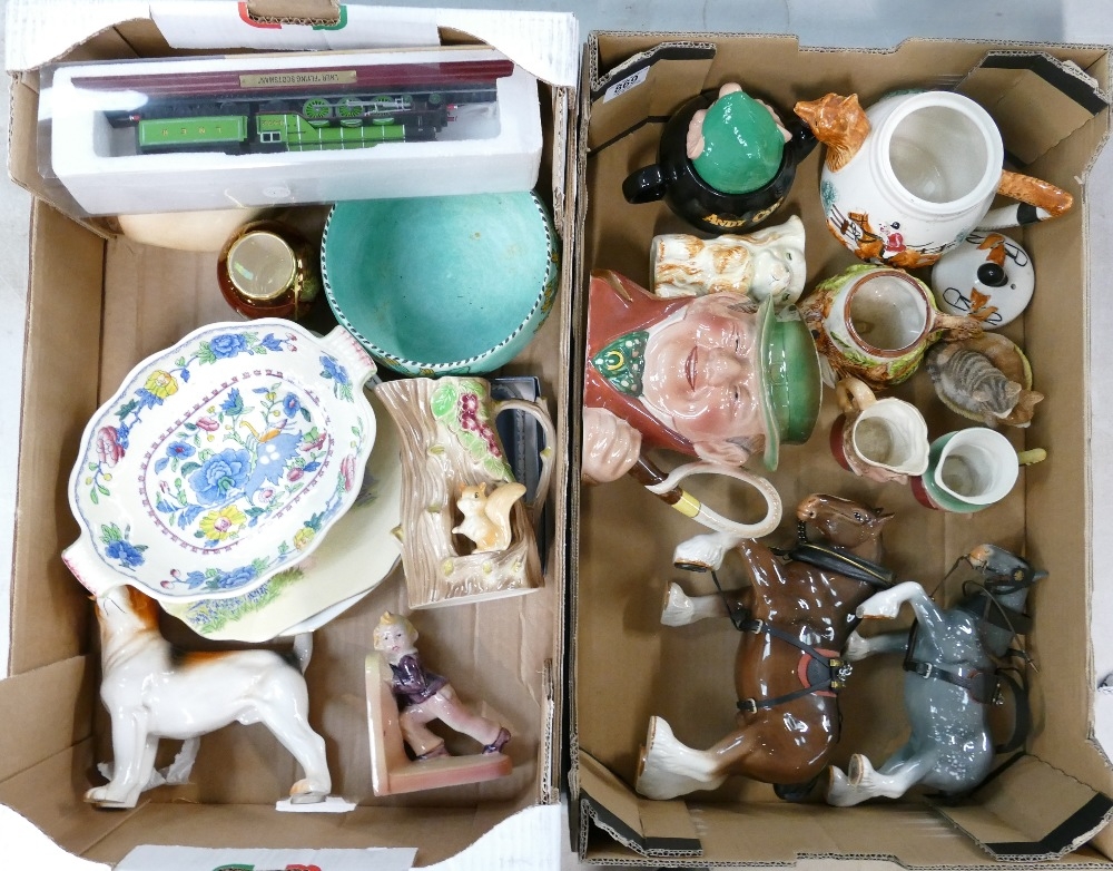 A mixed collection of items to include: Melba ware animals, Wedgwood pin tray, damaged Charlotte - Image 2 of 2