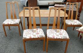 Nathan Mid Century Set of Four Dinning Chairs: with similar table(5)