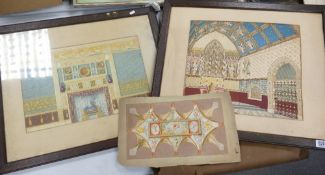 Two Oak Framed & Loose Items: with images of interiors & roofs
